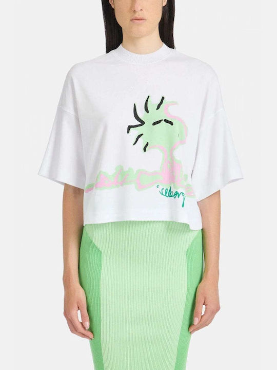 Iceberg Women's Crop T-shirt White 22EI2P0F0326307-1101