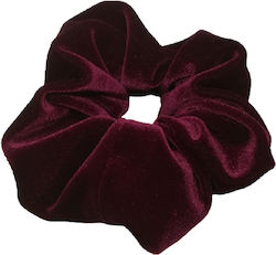 Φιγούρα Samt Scrunchy Haargummis Burgundisch