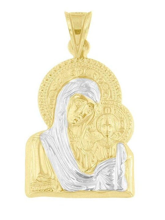 Eforo Pendant Kids Talisman with the Virgin Mary made of Gold 14K PA11400177