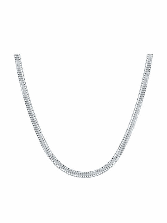 Kiriakos Gofas Chain Neck made of Steel Thin Thickness 2.4mm and Length 50cm