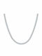 Kiriakos Gofas Chain Neck made of Steel Thin Thickness 2.4mm and Length 50cm