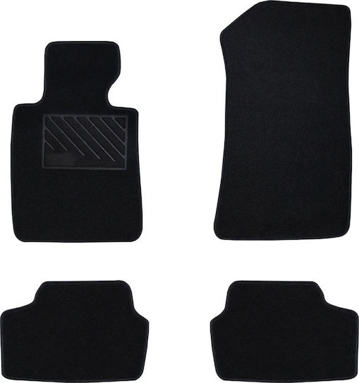 Autopataki Set of Front and Rear Mats 4pcs for BMW Series 1 2004-2011 Black