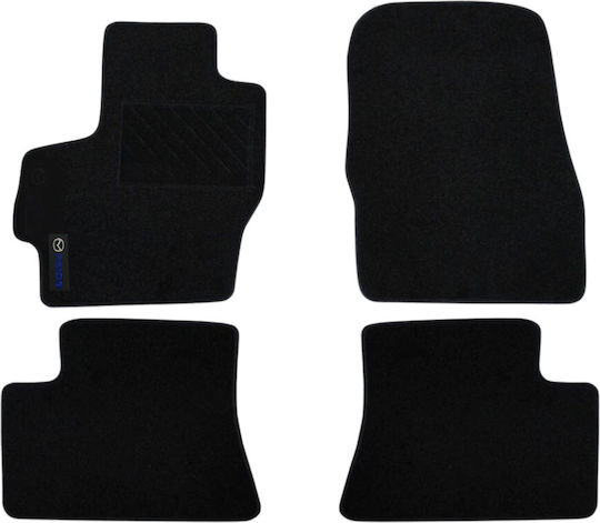 Autopataki Set of Front and Rear Mats 4pcs for Mazda 3 2008-2013 Black