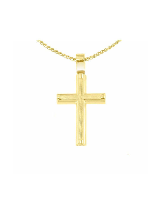 Eforo Men's Gold Cross 14K