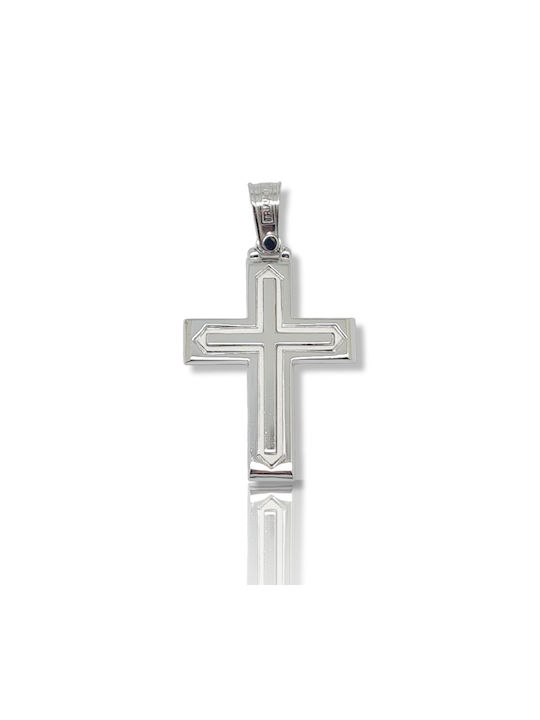 Mentzos Weißgold Kreuz 14K