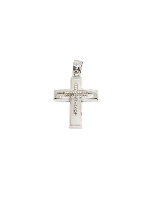 Mentzos White Gold Cross 14K