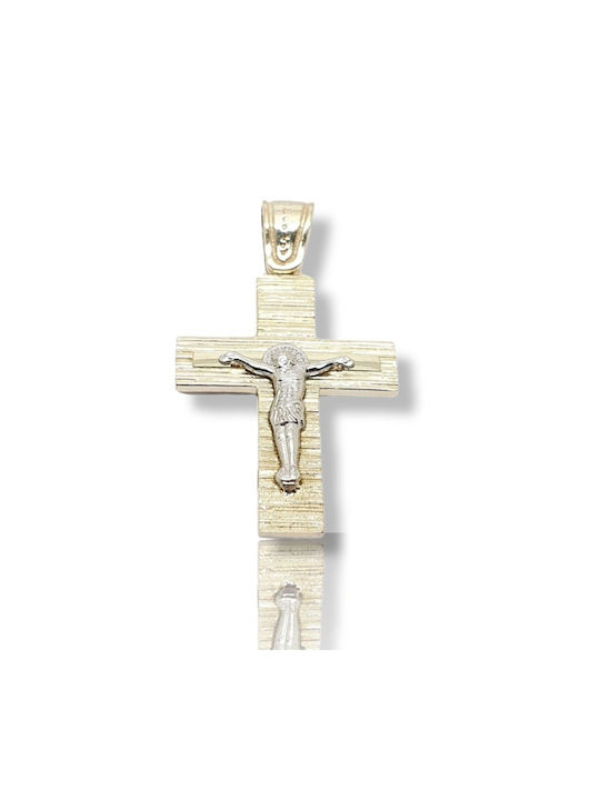 Mentzos Gold Cross 14K with the Crucified