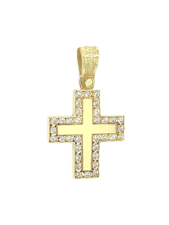 Xryseio Damen Gold Kreuz 14K