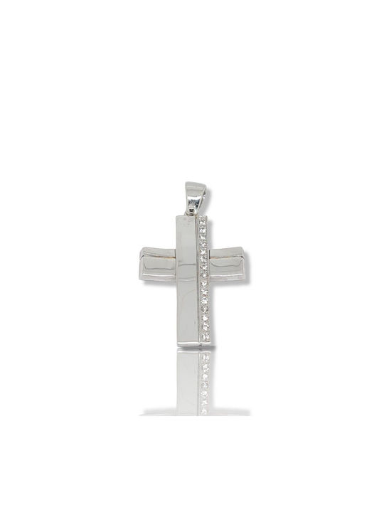 Mentzos Weißgold Kreuz 18K