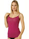 Women's T-Shirt with Spaghetti Strap Purple