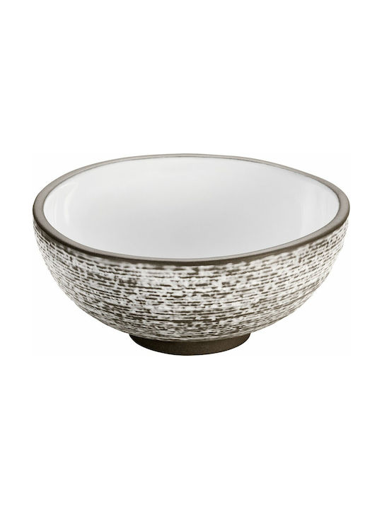 Playground Serving Bowl Round Ceramic Gray with Diameter 9cm
