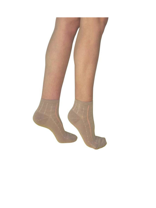 Inizio Women's Patterned Socks Beige