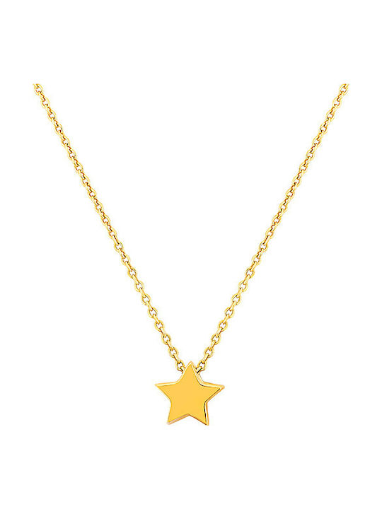 JewelStories Halskette mit Design Stern aus Vergoldet Silber