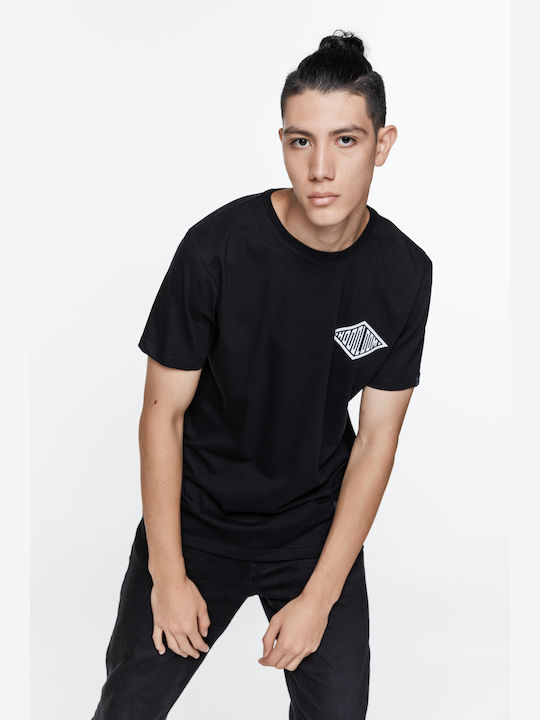 HoodLoom Men's Short Sleeve T-shirt Black