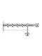 Viobrass Metallic Curtain Pole Single Φ25mm 160cm Silver