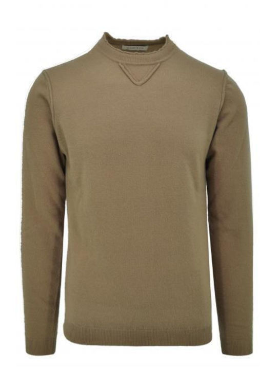 Wool & Co Herren Langarm-Pullover Beige