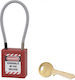 Thirard Plastic Padlock with Cable with Key 38mm Red 1pcs