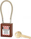 Thirard Plastic Padlock with Cable with Key 38mm 1pcs