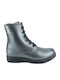 Kinderstiefel mit Schnürsenkeln Silber