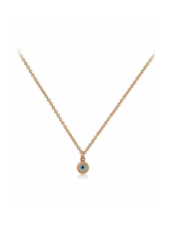 Paraxenies Necklace Eye from Rose Gold 14K