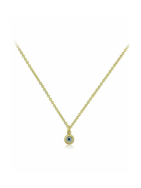 Paraxenies Necklace Eye from Gold 9 K