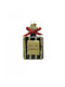 Hängendes Ornament Flasche Glas Schwarz 5.1x2.3cm