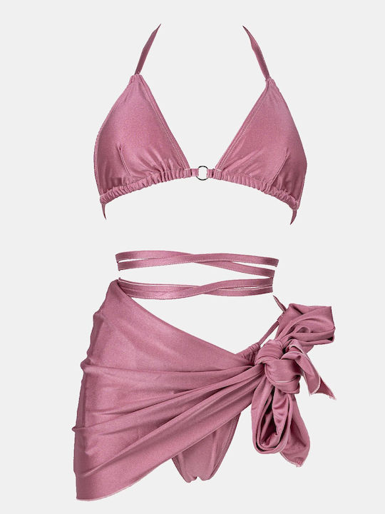 Decoro Set Bikini Set De Bikini Triunghi Roz