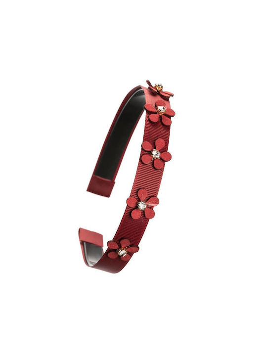 Mom & Dad Red Kids Headband with Flower