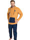 Muydemi Winter Checked Men's Pyjama Pants Yellow