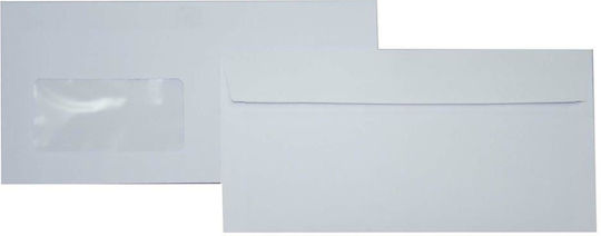 Uni Pap Set of Envelopes Correspondence with Adhesive 10pcs in White Color