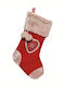 Christmas Decorative Stocking 45 cm High Red