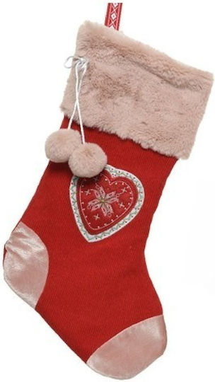 Christmas Decorative Stocking 45 cm High Red