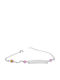 Gatsa Kids Bracelet ID from Silver with Evil Eye & Crown