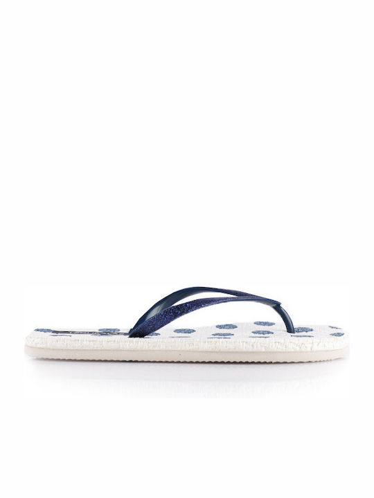 Tsoukalas Women's Flip Flops Navy Blue