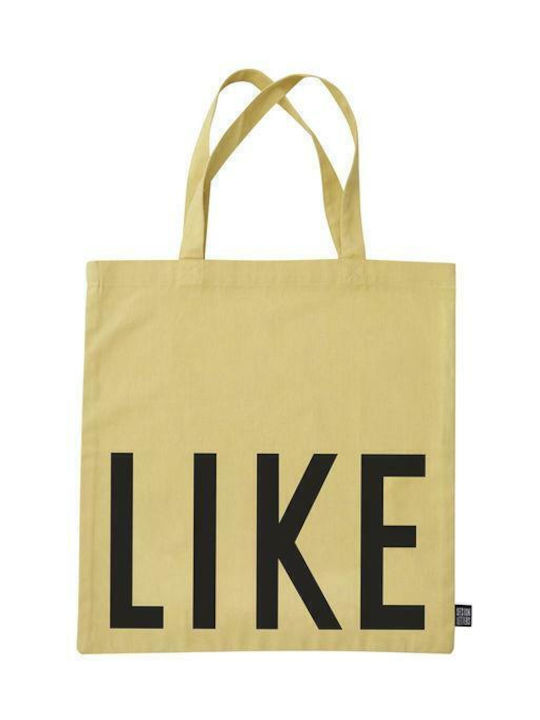 Design Letters Bumbac Shopping Bag Yellow