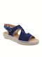 Women's Flat Sandals in Blue Color