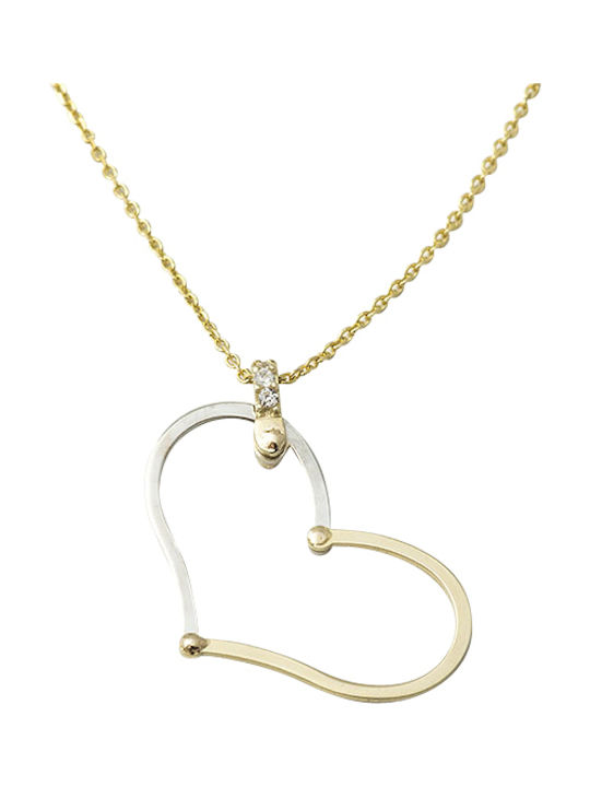 Kosmima Shop Halskette mit Design Herz aus Gold 14K