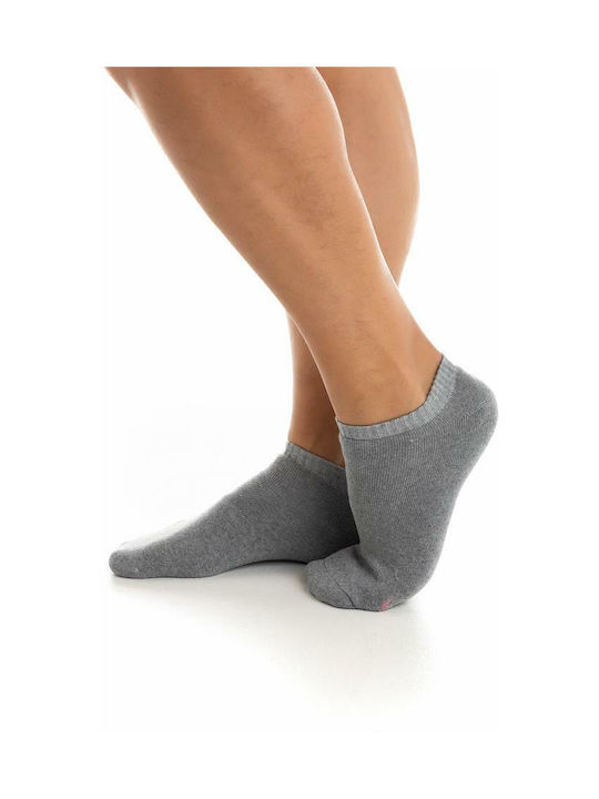 Inizio Men's Solid Color Socks Gray