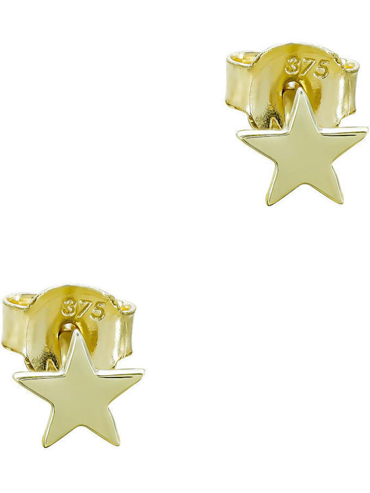 Kiriakos Gofas Kids Earrings Studs Stars from Gold 9K