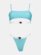 Set Bikini with Removable Padding Brazil Light Blue