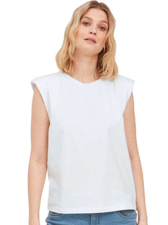 Byoung Women's Summer Blouse Sleeveless White