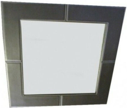 Epiplo-Fos Oglindă de Perete cu Maro Ramă din Plastic 68x68cm 1buc