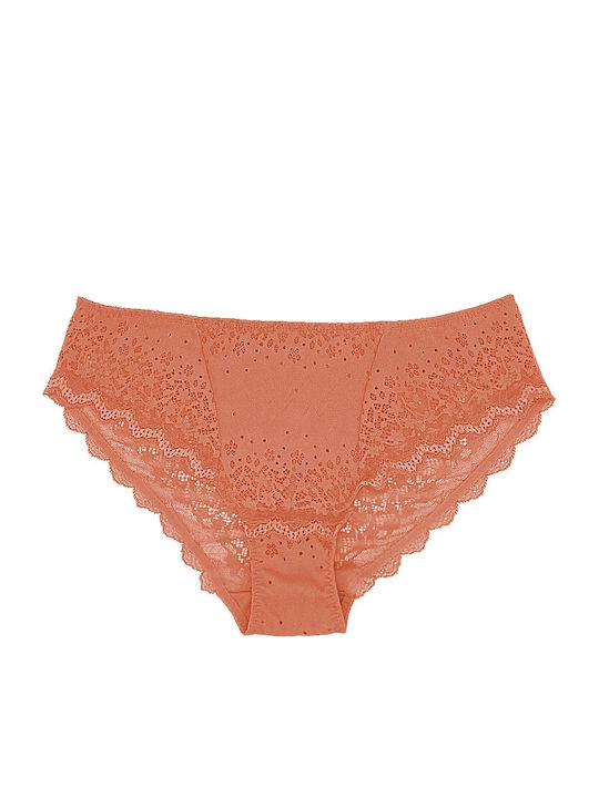 Women's Slip with Lace Pink