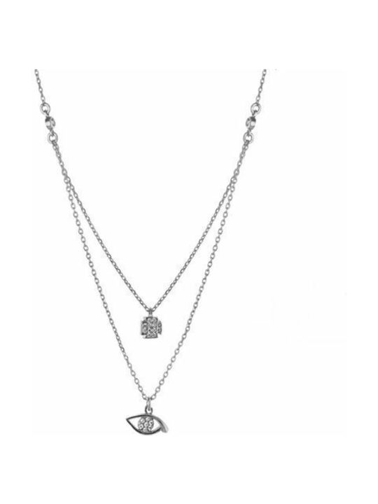 Paraxenies Necklace Double Eye from Silver