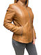 Damen Bikerjacke COGNAC-NEW