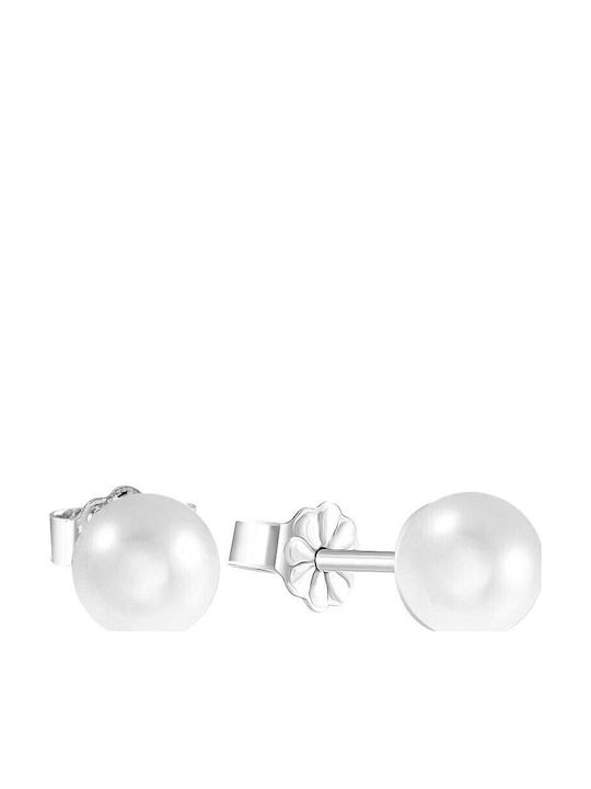 Papadopoulos Gold Cercei din White Gold cu Perle