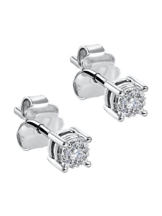Papadopoulos Gold Ohrringe aus White Gold mit Steinen