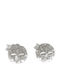 Papadopoulos Gold Earrings made of White Gold with Stones