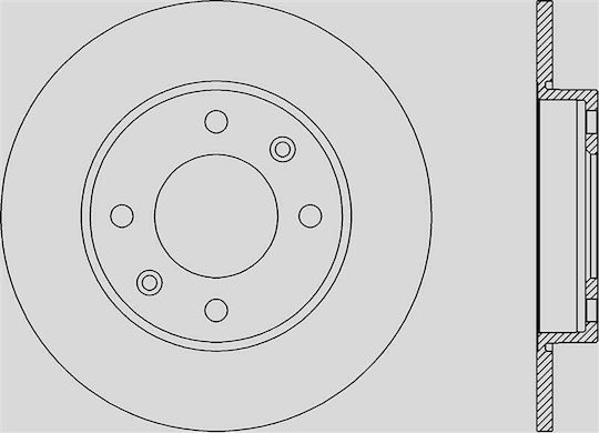 Open Parts Brake Discs 1pcs for Peugeot 307