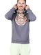 Sweatshirt with Hood Gray